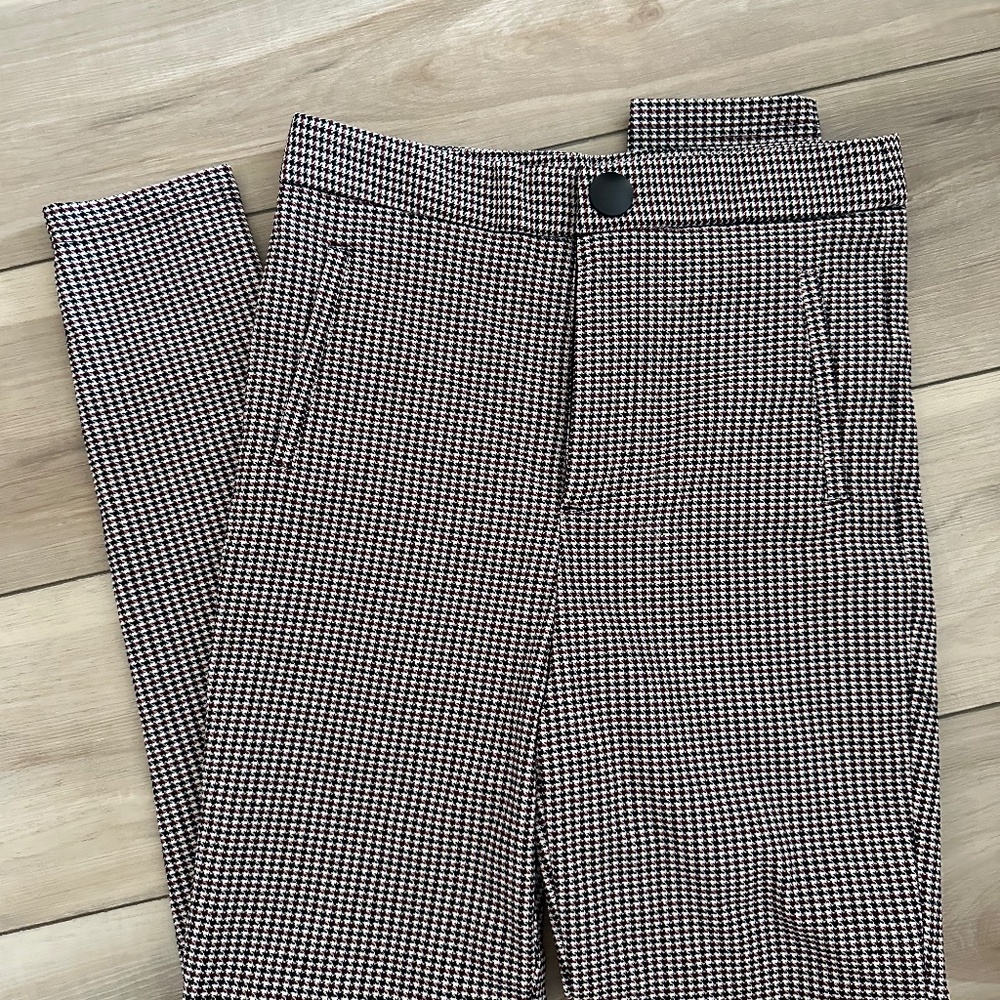 High Waisted Zara Patterned Business Pant/Leggings